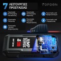 TOPDON Φορητός Εκκινήτης - Φορτιστής Μπαταρίας 12V JumpSurge1200 με Power Bank / USB / Φακό