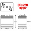 CROWN CR220-HD Μπαταρία Deep Cycle 6V 220ah/C20